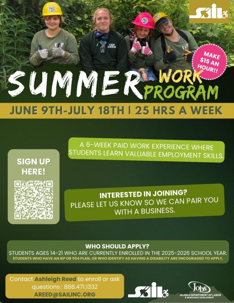 Join SAIL’s Summer Work Program