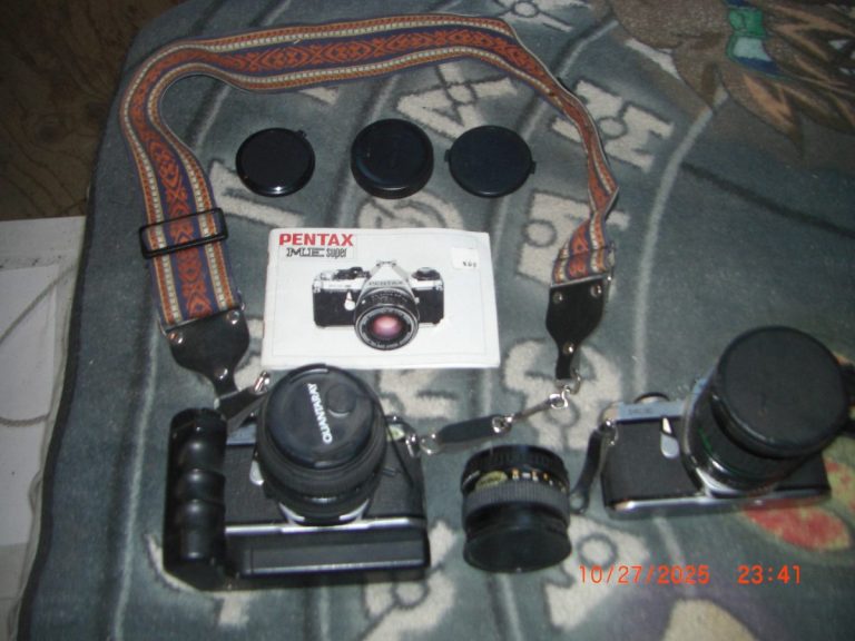 2 Pentax 35mm cameras