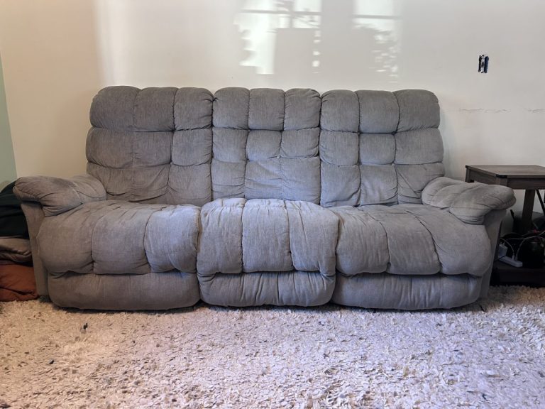 Double recliner couch