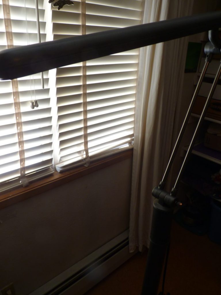 For Sale:Ott swing-arm lamp, floor or table top, 2 bulbs, working