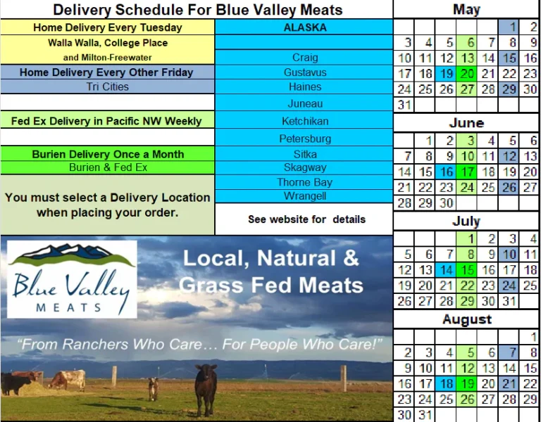 Blue Valley Meats co-op order due Tuesday May 12
