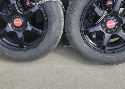 Snow Tires mounted on rims