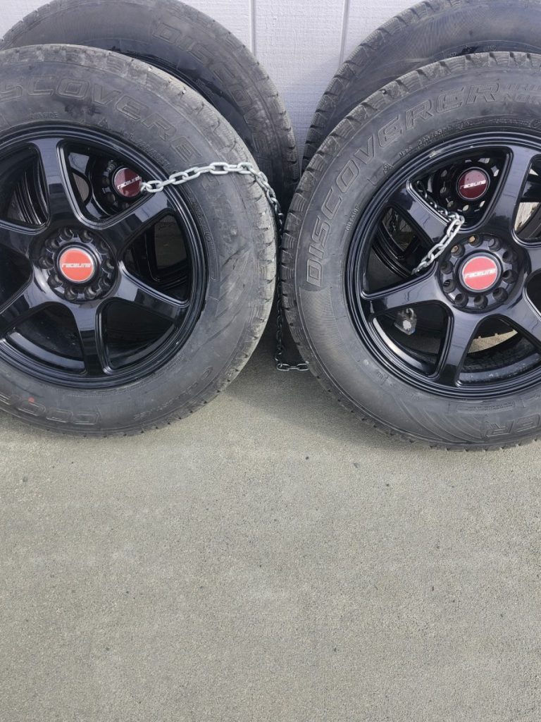 Snow Tires mounted on rims