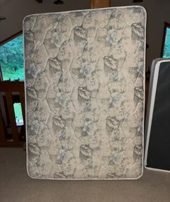 Full size mattress set with metal frame and more
